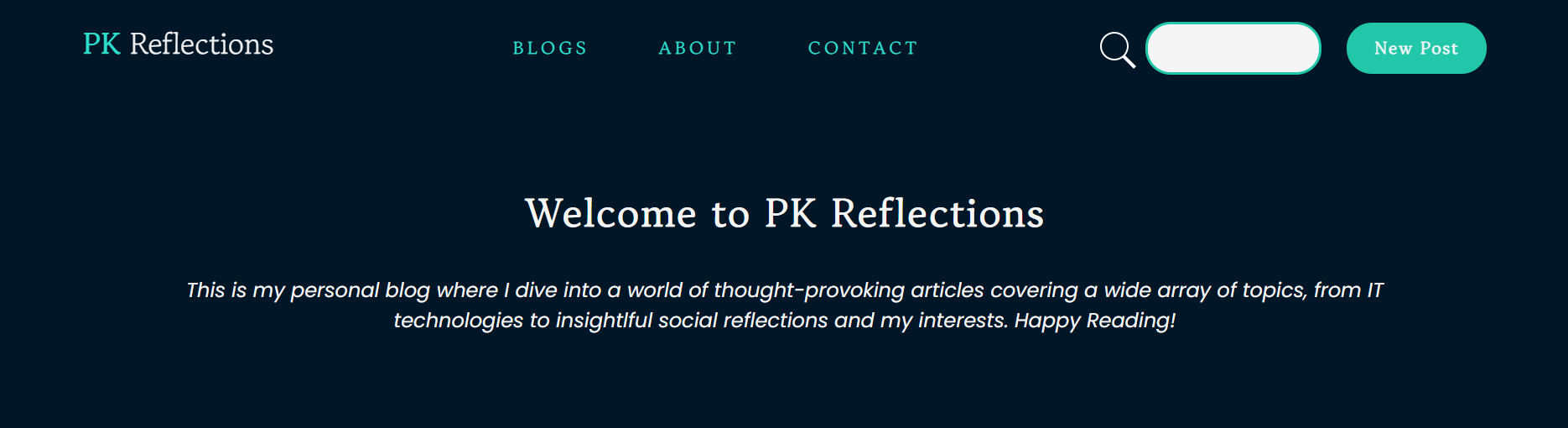 Personal Blog Project